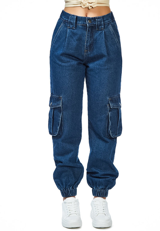 Baggy Days Elasticated Hem Denim Pants