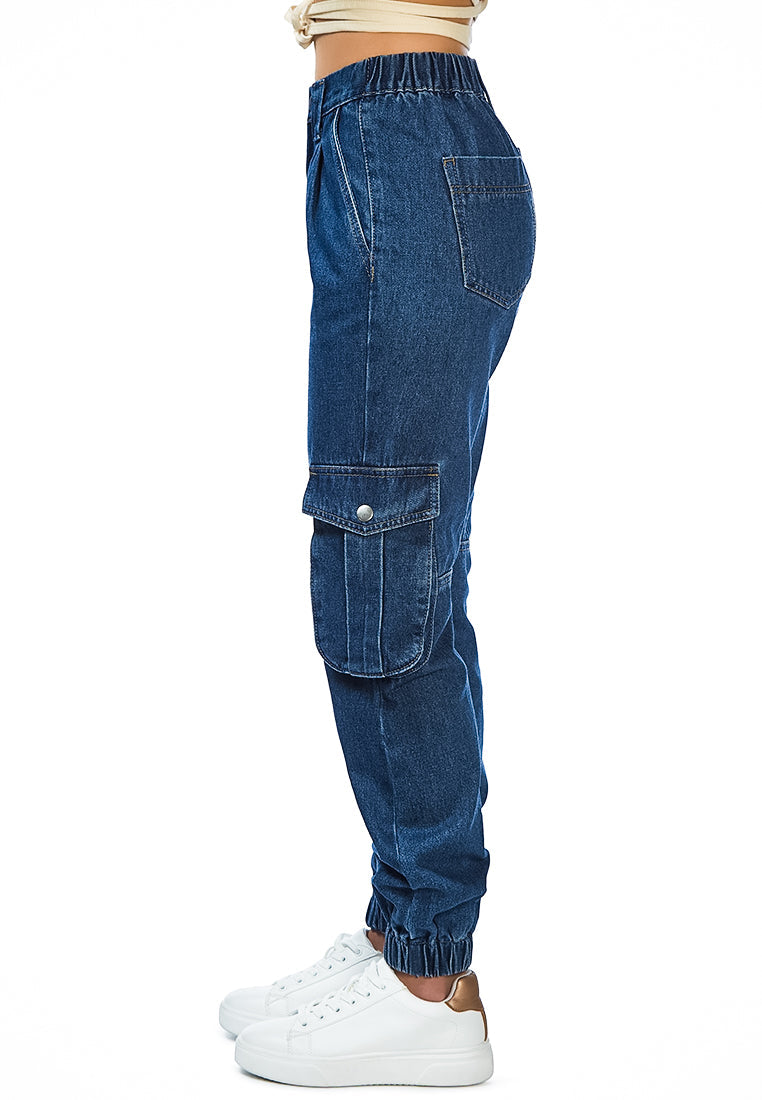 Baggy Days Elasticated Hem Denim Pants