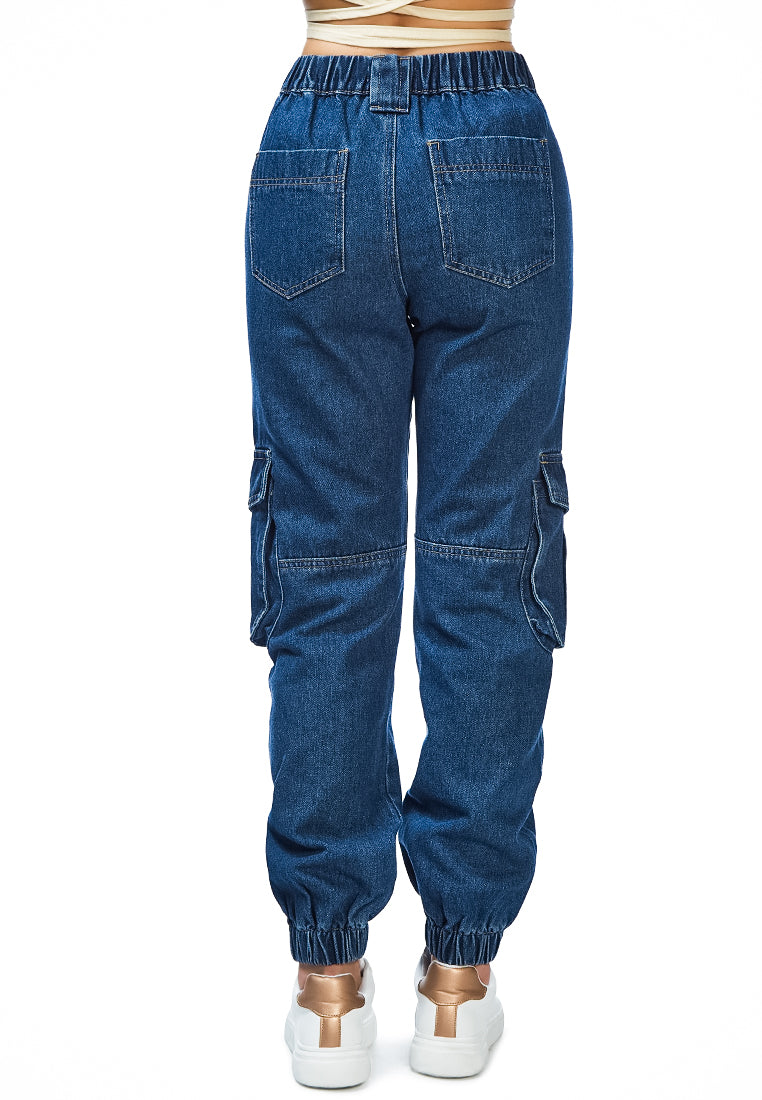 Baggy Days Elasticated Hem Denim Pants