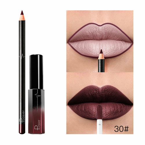 36 Color Matte Lip Gloss Lip Liner Matte Matte Lip Glaze Lipstick Penc