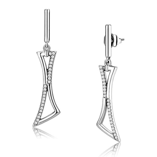 Women Stainless Steel Cubic Zirconia Earrings