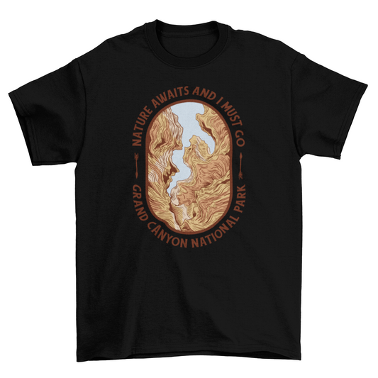 Grand canyon portrait t-shirt design