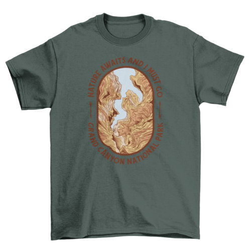 Grand canyon portrait t-shirt design