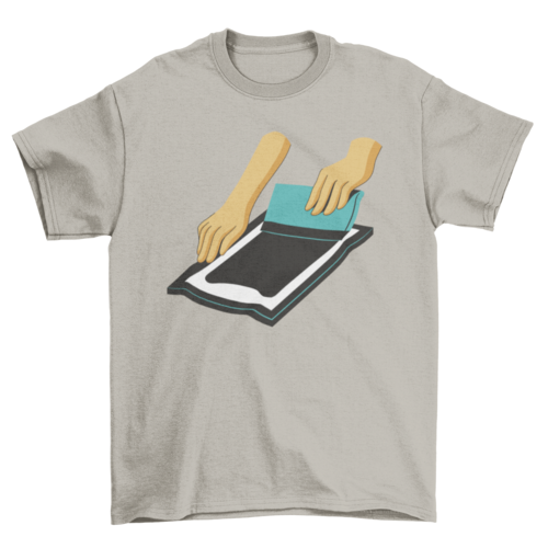 Hands screen painting t-shirt