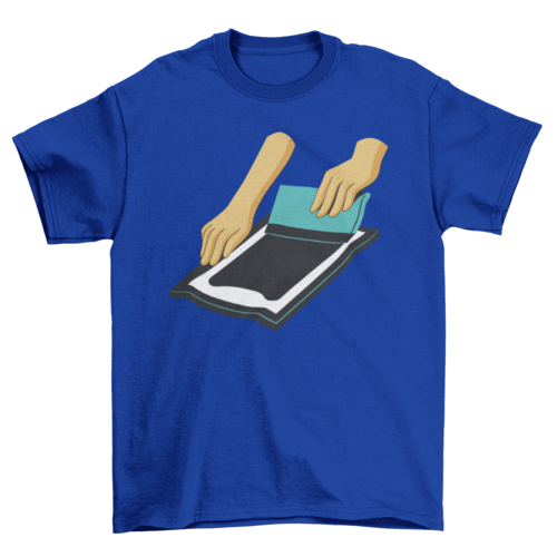 Hands screen painting t-shirt