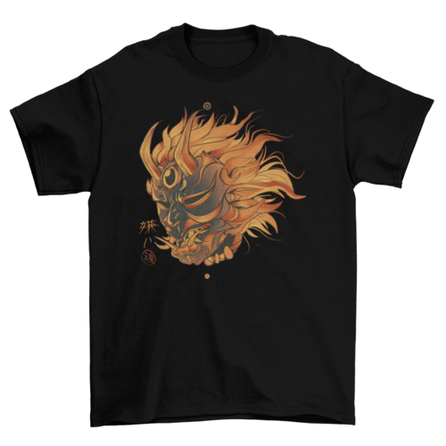 Japanese demon mask t-shirt