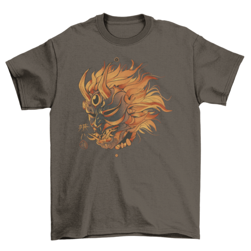 Japanese demon mask t-shirt