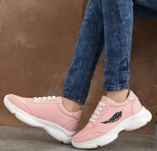 Women's Pink styles Sports casuals shoes